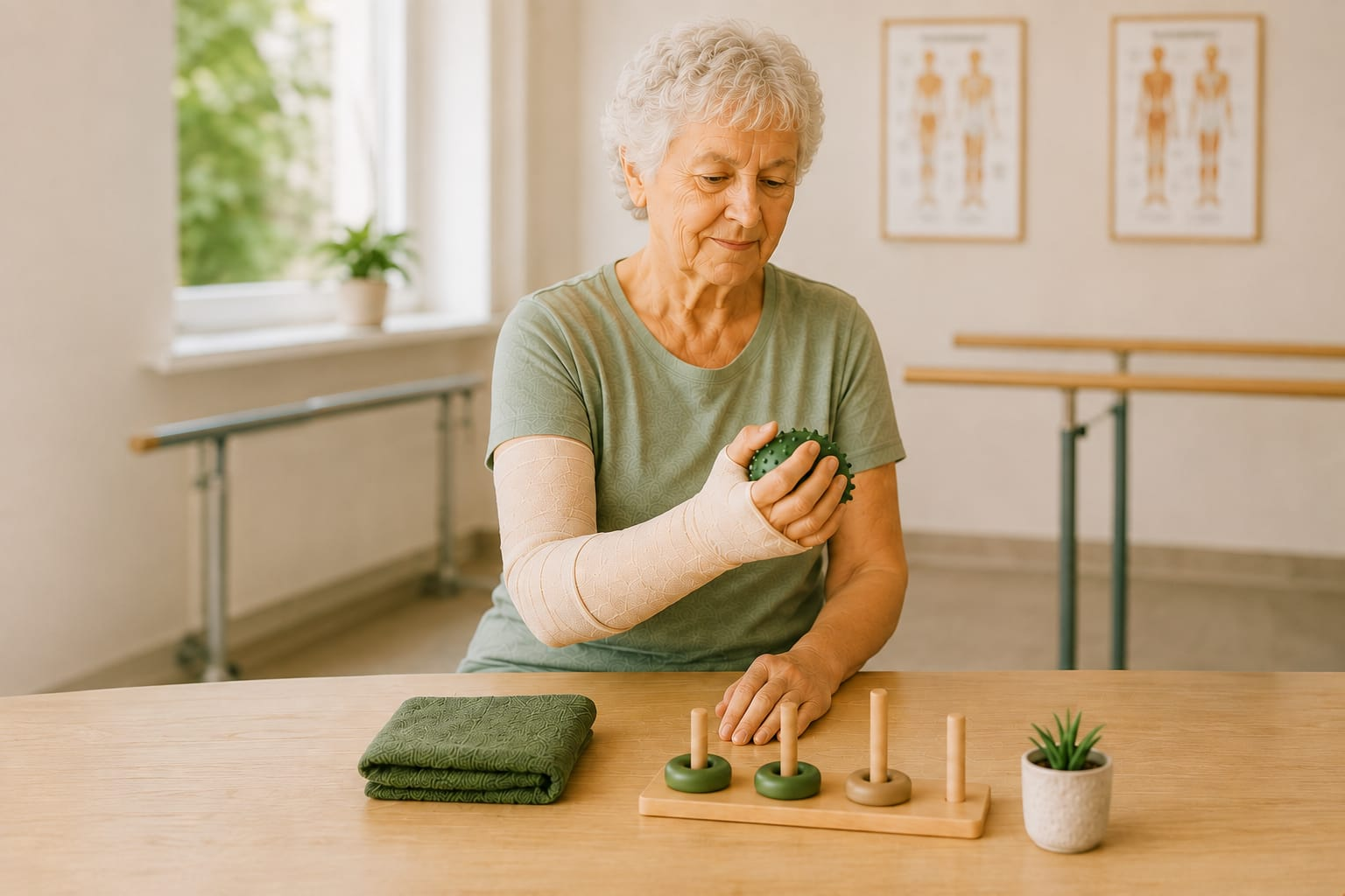 Ergotherapeutisches Handtraining nach einer Arm- oder Handverletzung